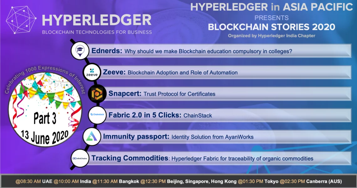 Blockchain Stories 2020 – Week 3: A Hyperledger event