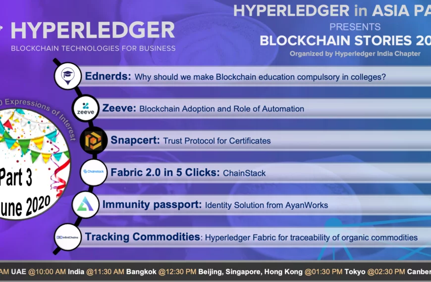 Blockchain Stories 2020 – Week 3: A Hyperledger event